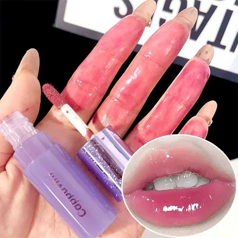 Mini Smoked Punk Dark Purple Brown Lip Gloss Lasting Moisturizing Red Water Light Lipsticks Tint Mirror Gloss Lips Glaze MakeupXJ250312