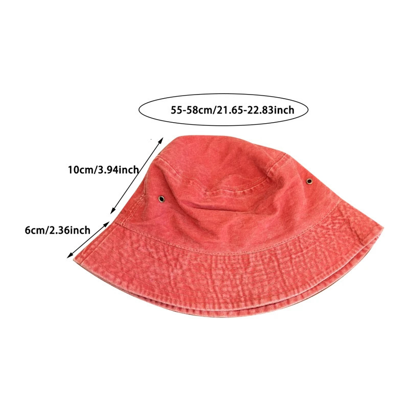 Washed Denim Bucket Hat Women Summer Fishermans Unisex Caps Hip Hop Men Panama Windproof Outdoor 250304