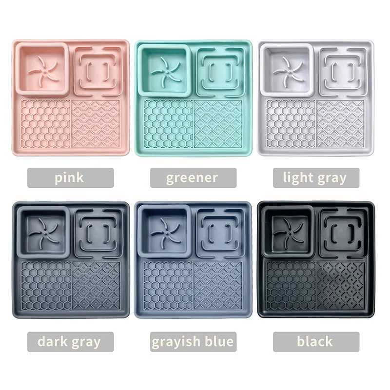 Cat Slow Feeding Mat Dog Lick Mats Pet Dinner Plate Food Grade Silicone Cat and Dog Tableware Sucker Type Slow Food Bowl