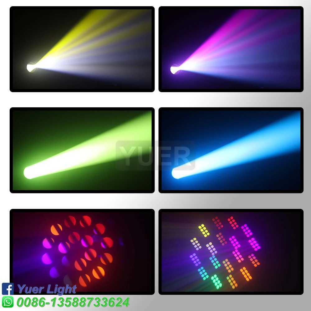 200W LED mobile headlight with ring beam+Spot+18 rotating prism+Rainbow 12 Gobo 8 color effect Dj Dmx stage light disco stick X250312