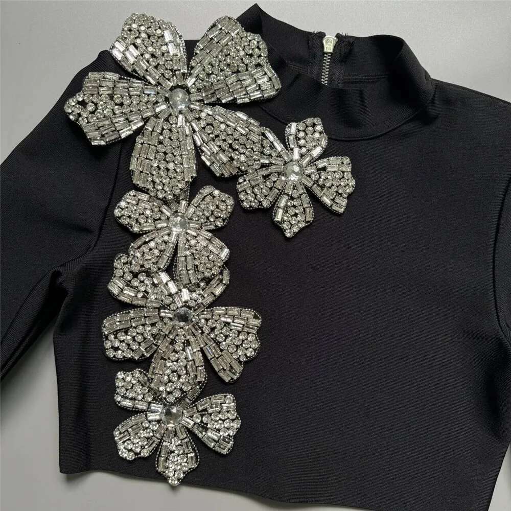 2024 New Arrival Women Two Pieces Sexy Dias Long Sleeve Tops Skirts Autumn Clothes Club Party Bandage Sets