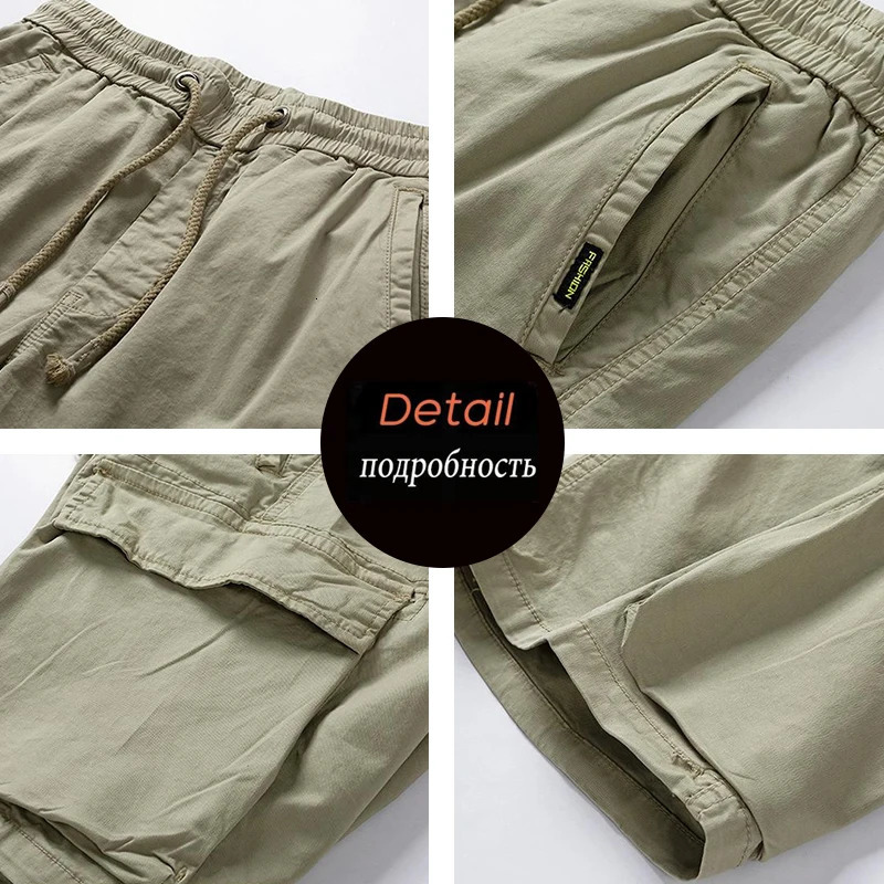 Summer mens casual goods cotton shorts retro pocket outdoor workwear Safari 250312