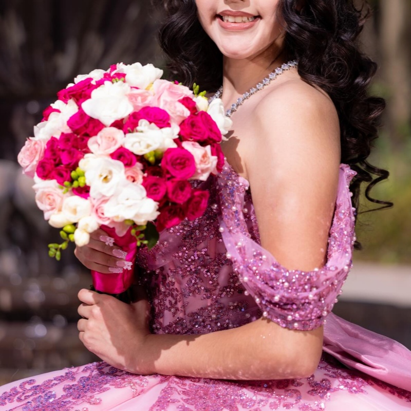 Pink Shiny Quinceanera Dresses Ball Gown Off The Shoulder Sequin Applique Lace Beading Tull Party Birthday Sweet16 Vestidos 15 De Anos