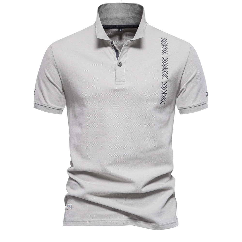 2025 Spring/Summer New Men's T-shirt Casual Embroidery Breathable Trendy Solid Color POLO Short Sleeve tracksuit
