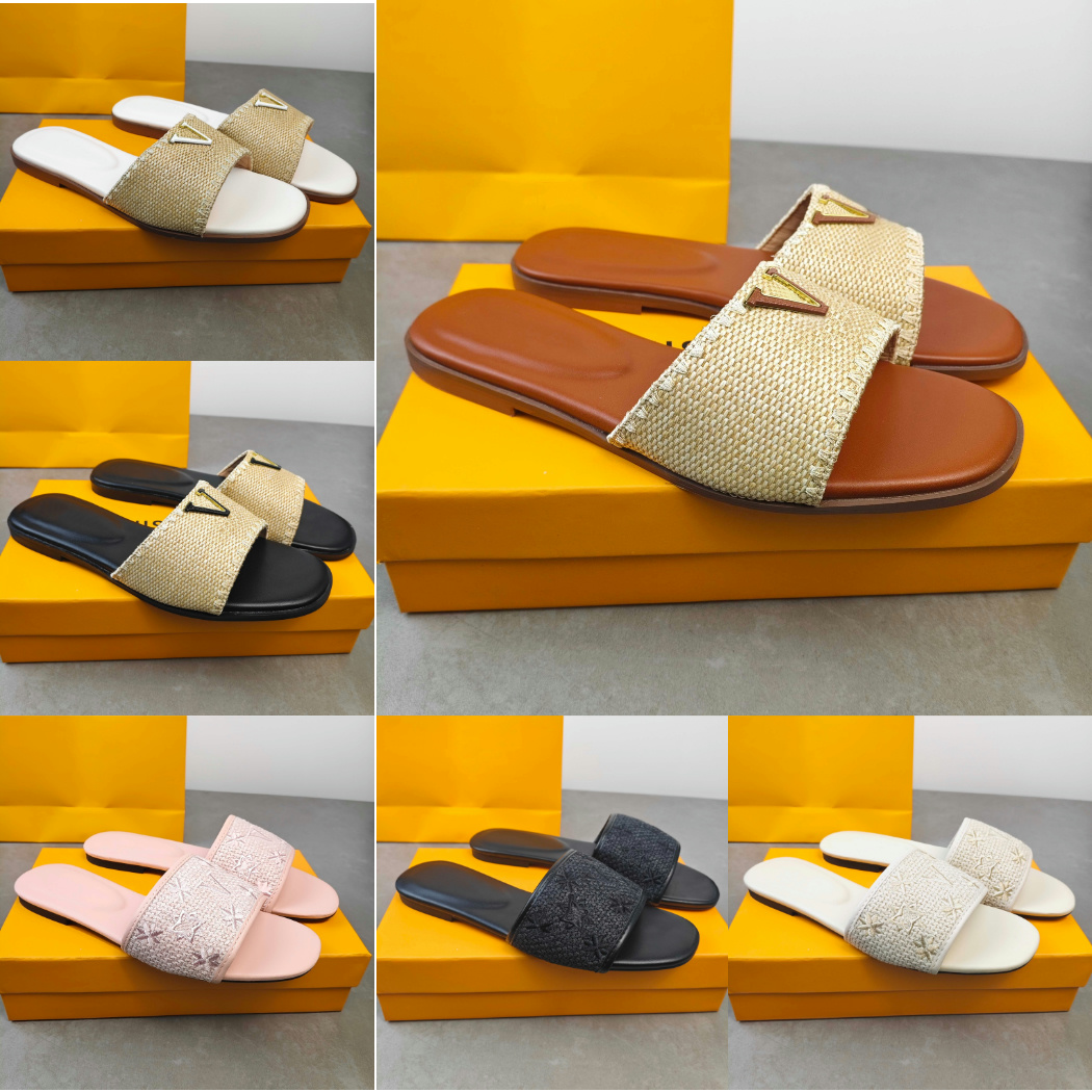 Designer sandals Women's sandals Slide Rubber woven slippers Beach Jelly orange woven slippers Summer Fall Mule outdoor classic sandals