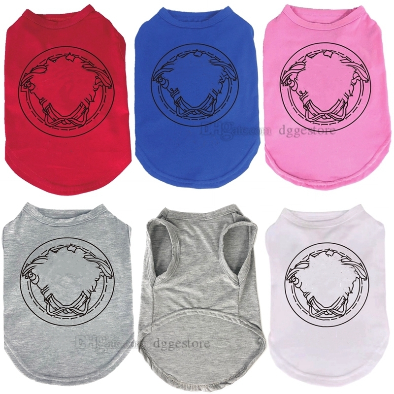 free shipping Designer Clothes Dog Shirt Vest with ic Pattern Lightweight Pet T-Shirt Soft Cool Shirts Sleeveless Cotton Pets Vests for Puppy Kitty Ca