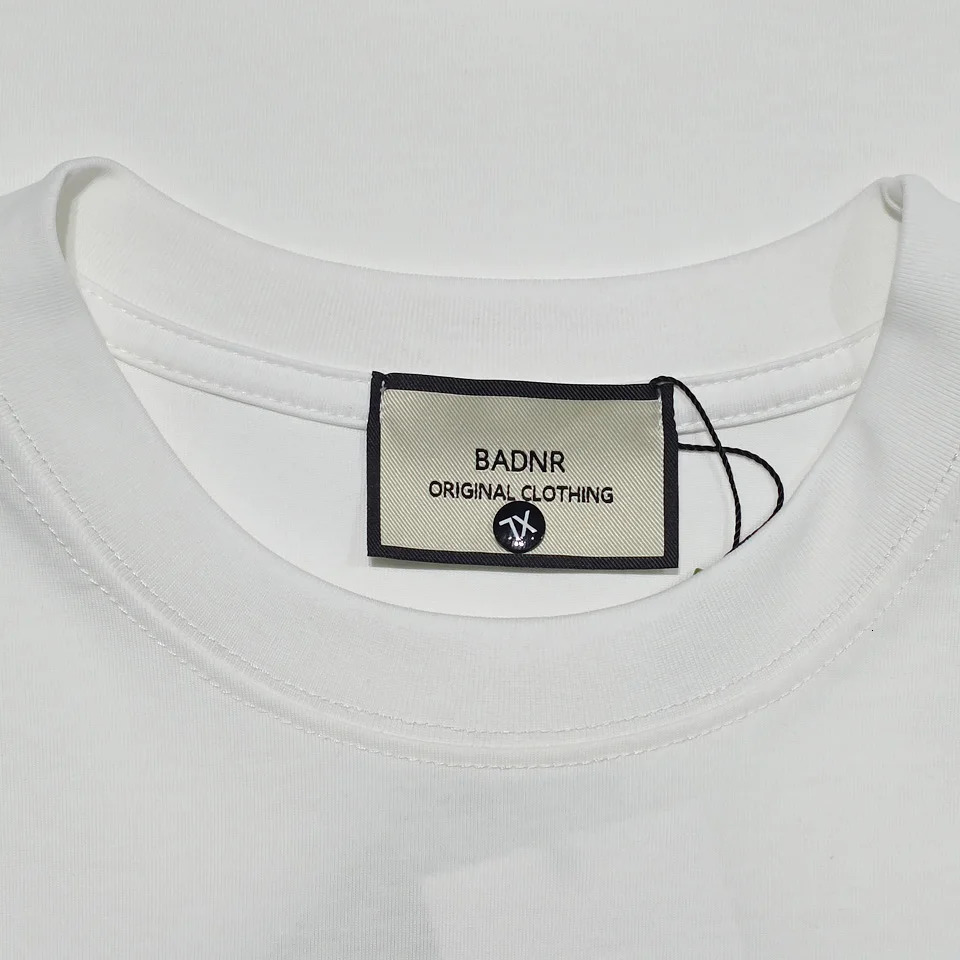 Mens fashion short sleeved Tshirt black and white contrast top KAUTHEMICY letter printing trend casual summer 250312