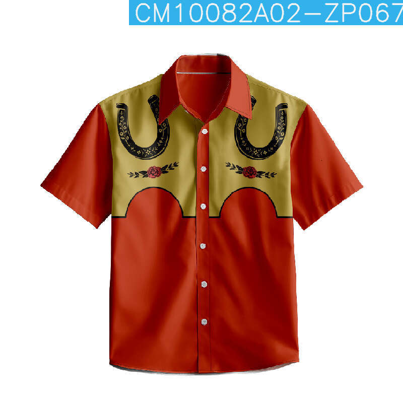 Summer Hawaii Short sleeved Pocketless Shirt Creative 3D Pure Cotton Spray Full Print ing 2025 New Casual Fashion Trendy Clothing