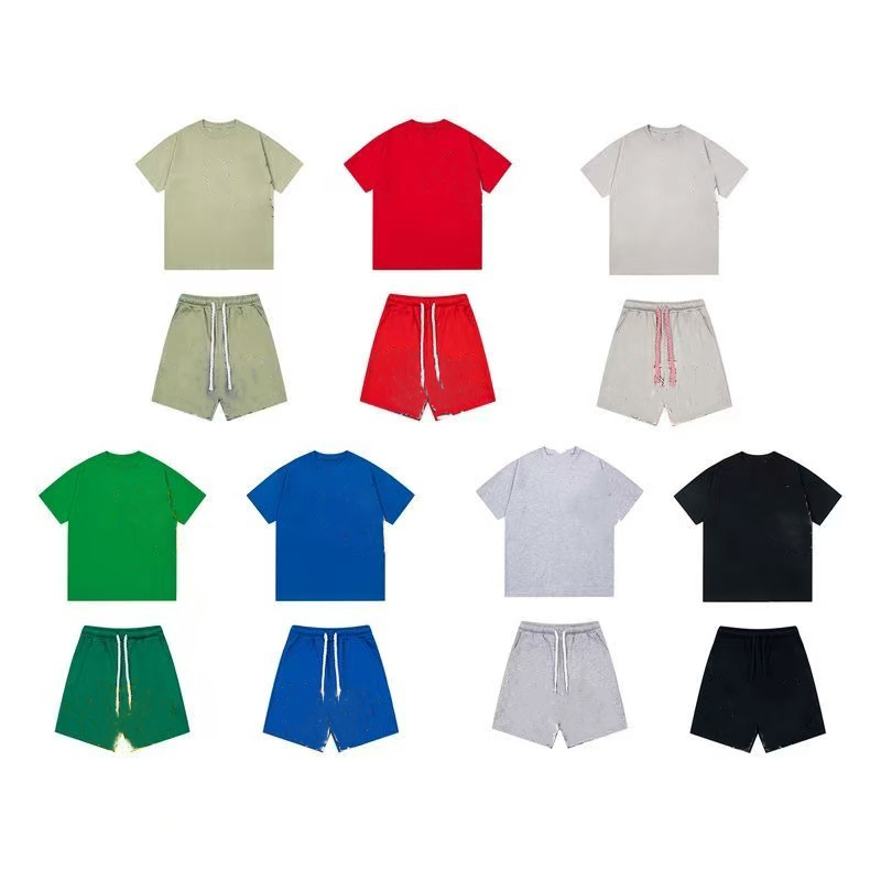 T-Shirts Synaworlds Shorts High Street Hip Hop Foam Letter Printed Polo Short Sleeve Shirt Shorts Suit Men Womens Fashion Casual Sports Tracksuit A66