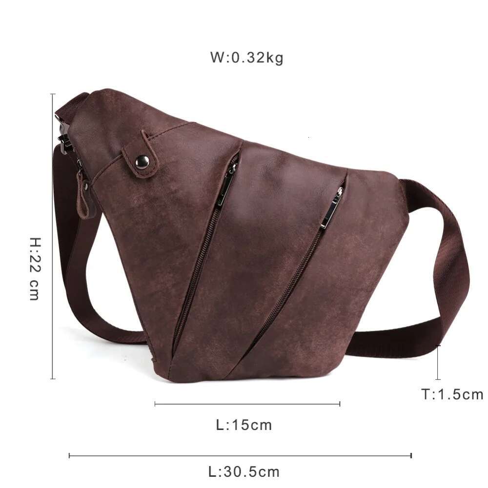 JOYIR High Quality Genuine Leather Messenger Casual Crossbody Fashion Men's Handbag Men Chest Male Shoulder Bag
