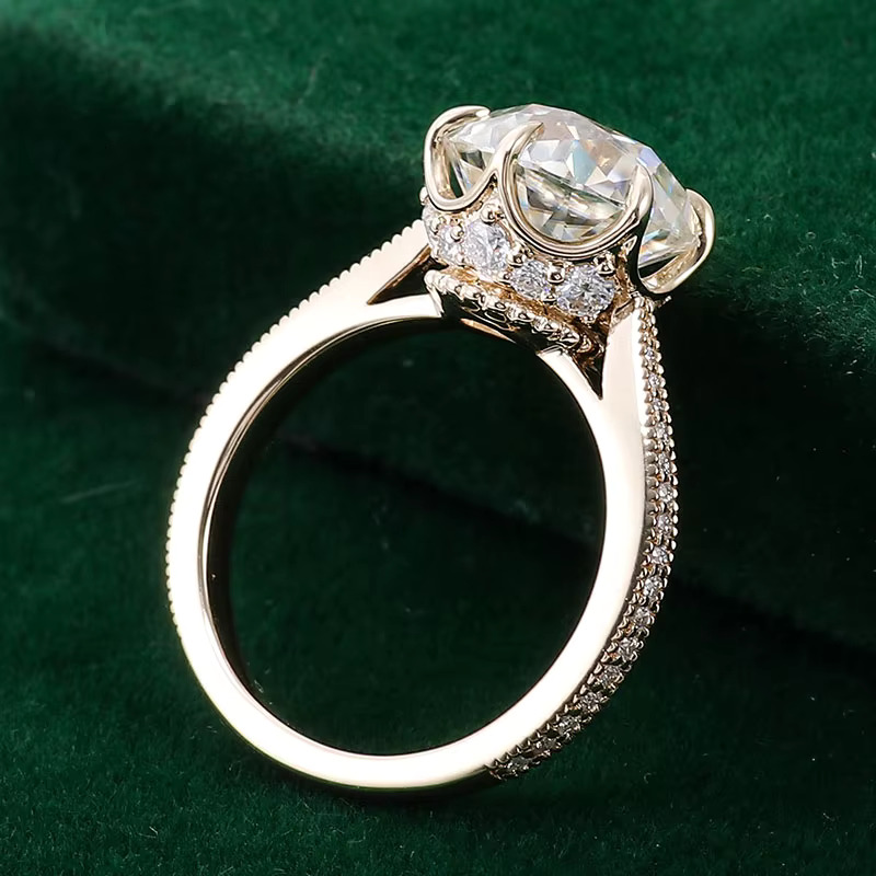 Moissanite Diamond Engagement Ring for Women 10K 14K 18K Gold 925 Silver Promise Jewelry Wedding Rings