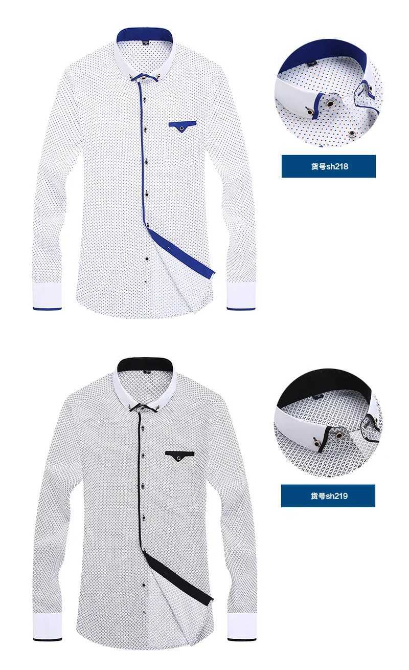 Floral Button Down Men Shirt Brand 2024 Male High Quality Long Sleeve Shirts Casual Slim Fit Black Man Clothes Dress Shirts W250312