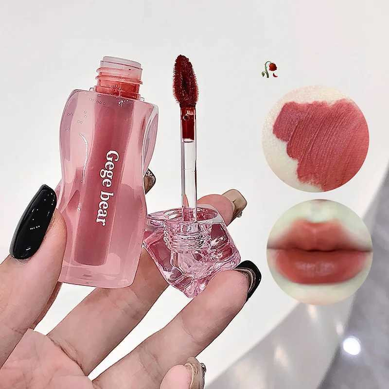 Gege Bear Pink Cream Mist Lip Mud Matte Velvet Lip Gloss Long-lasting Easy To Color Liquid Lipstick Cream Nude Peach Lip Glaze W250312