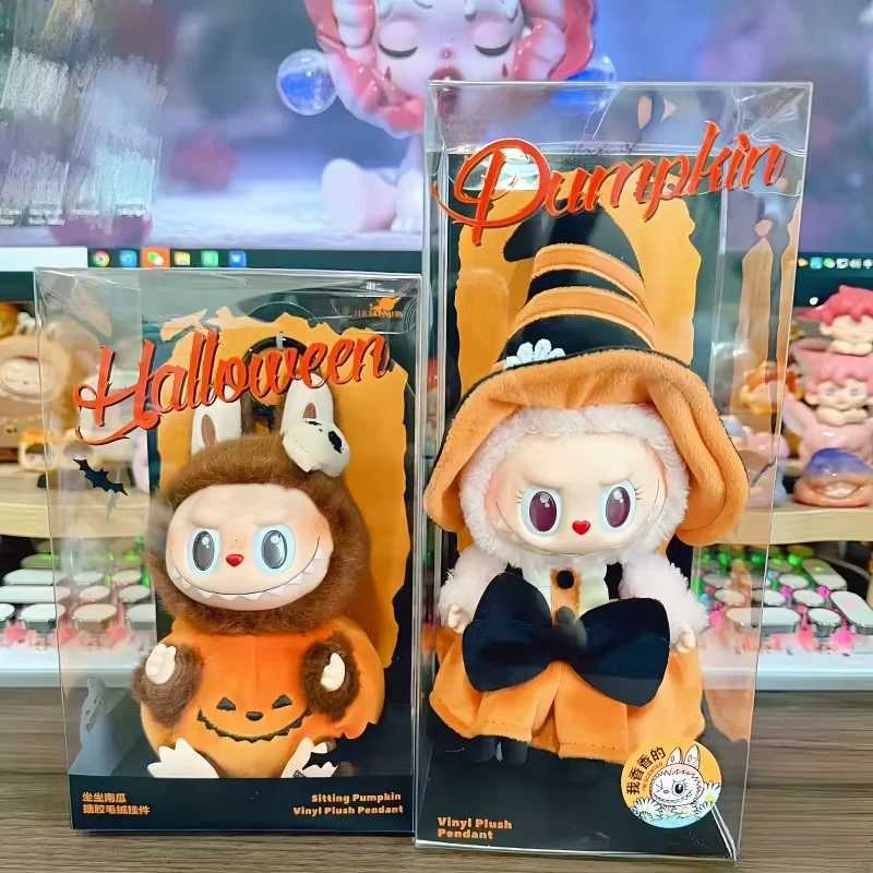 High quality Sweetheart Halloween Mokoko Happy Party Series Pumpkin Labubu Vinyl Pendant Copy Doll Toy Christmas Gift X250312