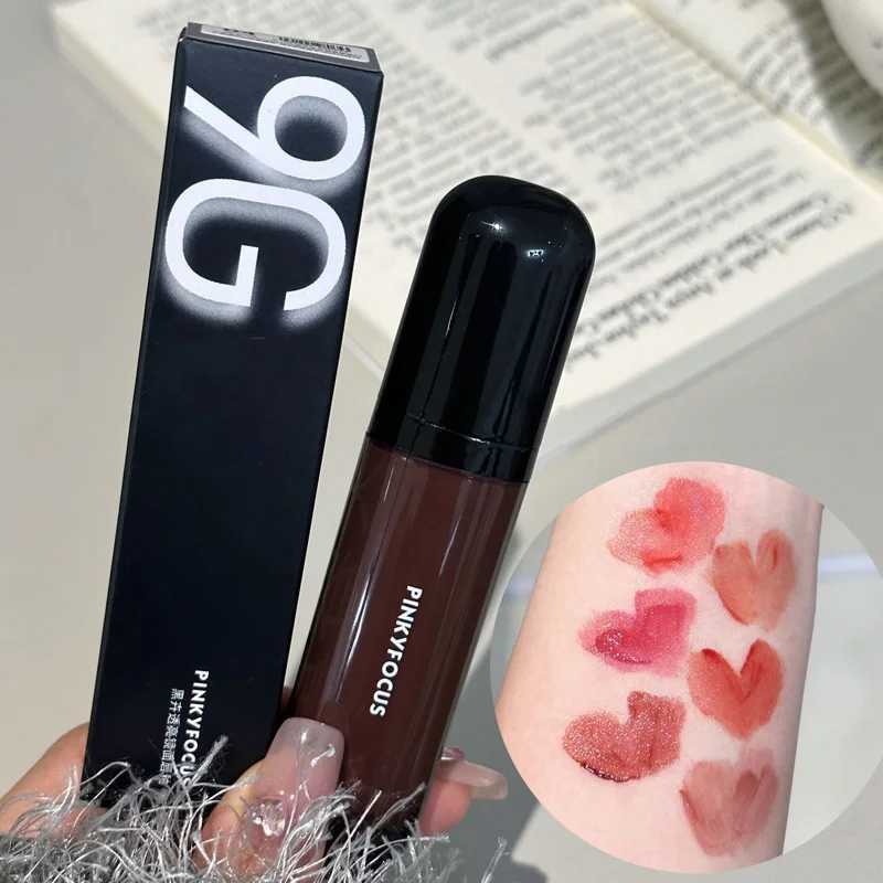 Red Brown Mirror Lip Glaze Water Light Moisturizing Non-stick Cup Highly Pigmented Red Liquid Lipstick Lip Tint Makeup CosmeticsXJ250312