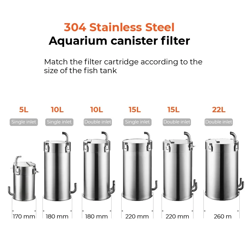 External Aquarium Filter Barrel ADA Style Fish Tank Grass Tank Stainless Steel Pro Canister Filter филтер внешний для аквариума