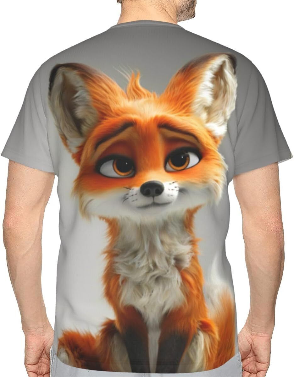 Mens T shirt Unisex Novelty Fox 3D Pattern Printed T-Shirts Cute Cartoon Animal Men Women Summer Casual Round Neck Tee Top tee Casual tops summer clot