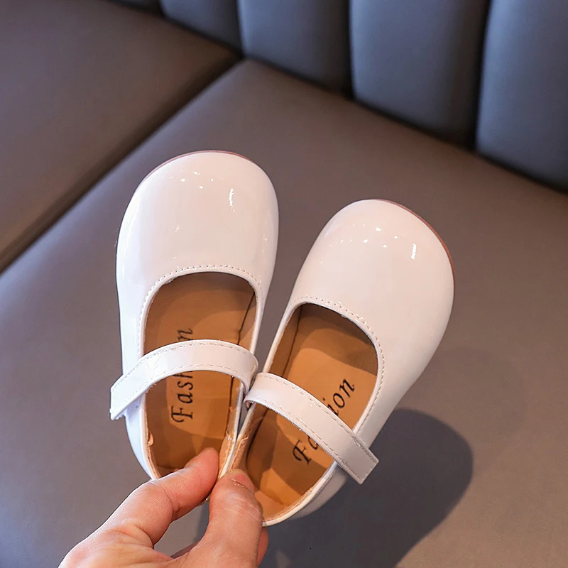 Princess Girls Shoes Kids Leather Shoes For Medium Big Girl Children Casual Flats Floral Flowers Shoes For Wedding Birthday Show 250311
