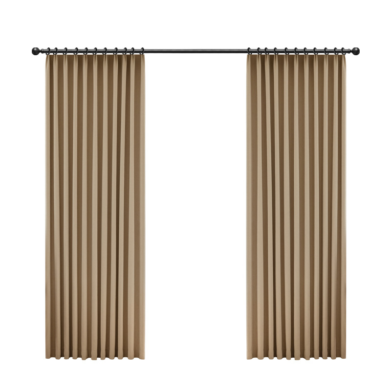 T0394 Original ultra-soft chenille thickened high blackout curtain bedroom shiny French cream style Shaoxing curtain wholesale