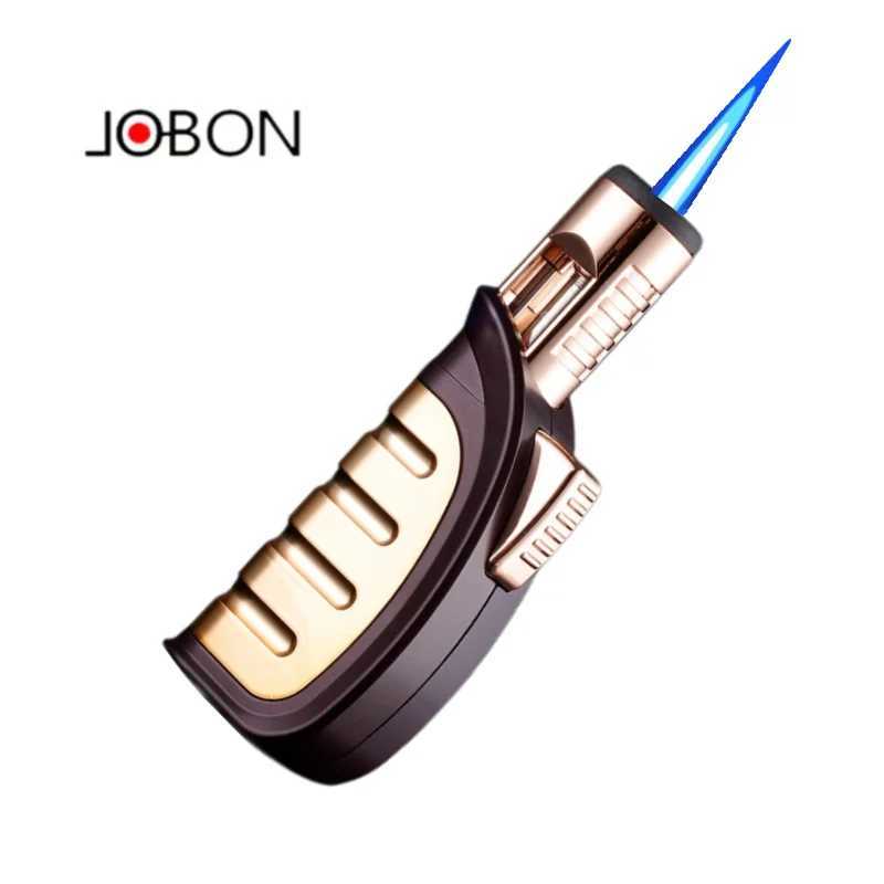 JOBON-Windproof Torch Turbine Gas Lighter Spray Gun Jet Butane Inflated Pipe Cigar Lighter Household BBQ Welding Igniter NewC250312