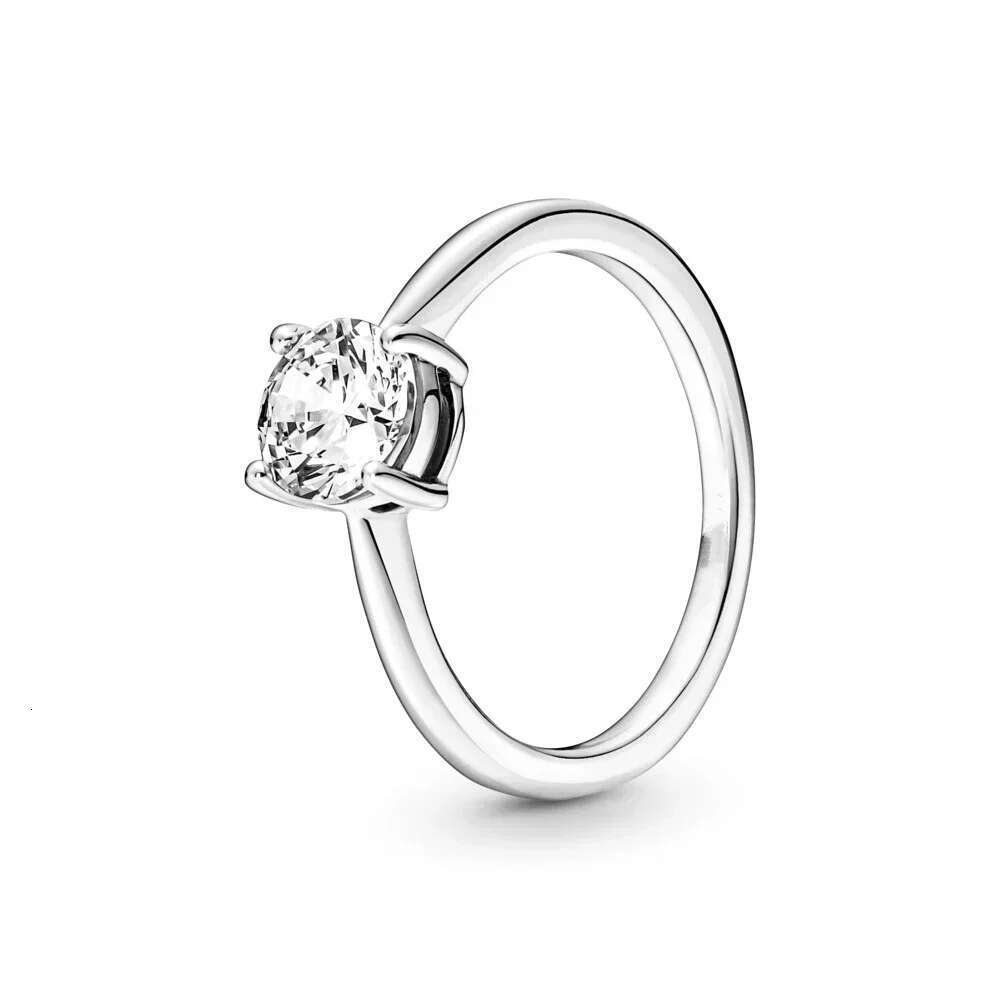 High-Quality New 925 Sterling Silver Pretty Sparking Row Eternity Rings for women Three Stone Vintage Ring Fit Party Woman Jewelry Gift