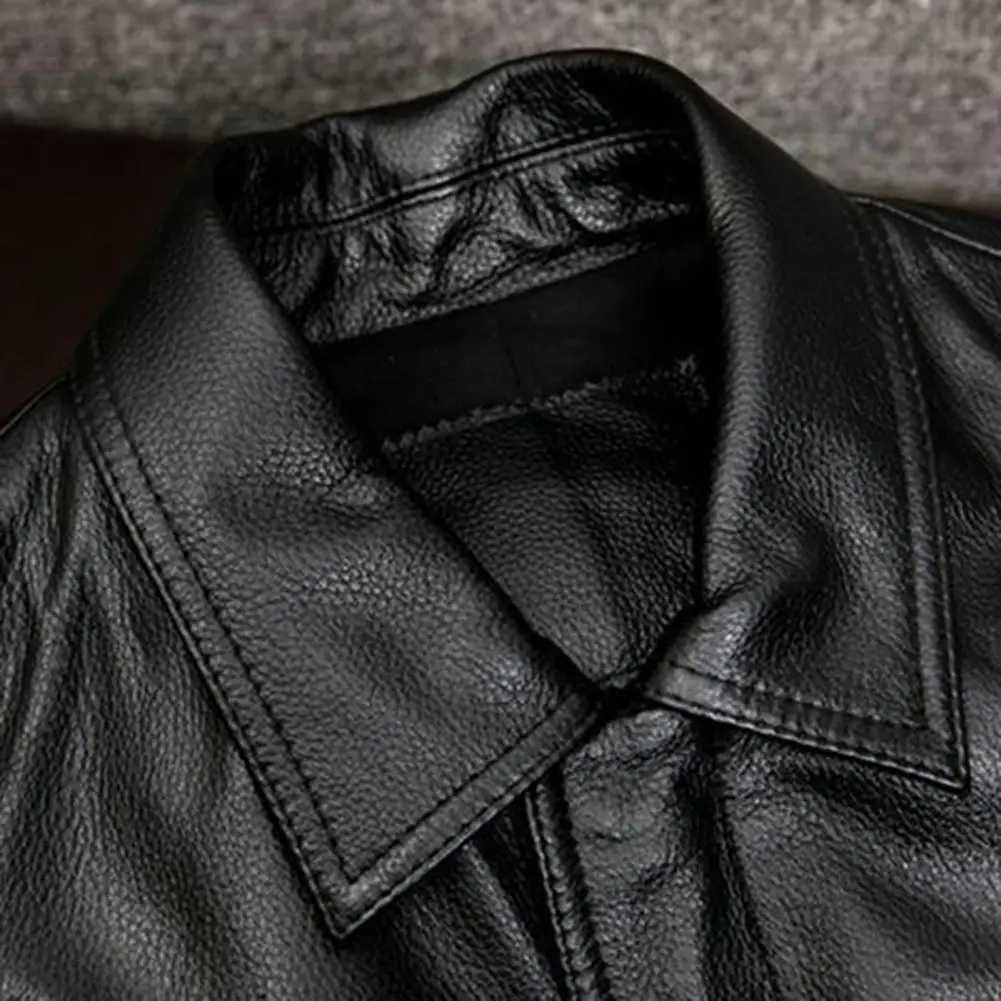 Autumn New Men Leather Coat Korean Fashion Genuine Leather Sheepskin Men Leather Jacket Trend Casual Fit Slim Baseball ClothesT250311