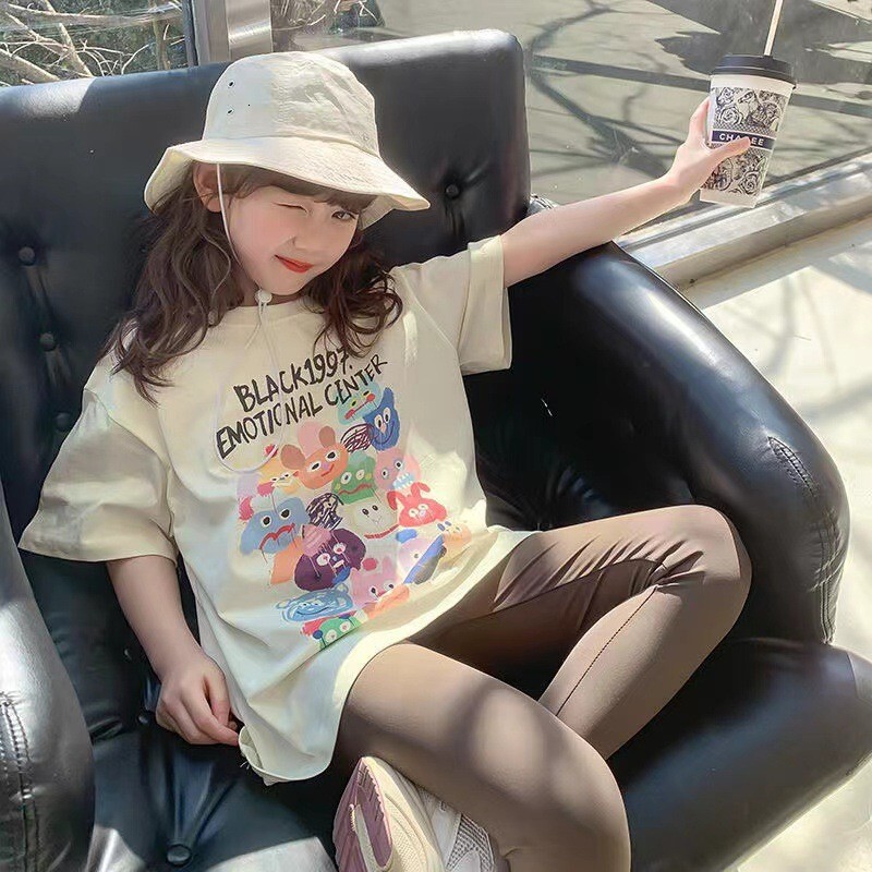 Ddmyshoesvip Girls Short Sleeved New Korean Edition Fashionable Children S Little Girl T Shirt Top Summer Bottom