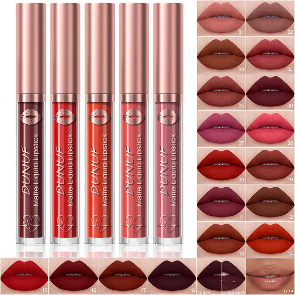 Pcs waterproof matte velvet lip color waterproof durable lip color 8 color matte lip color transparent moisturizing lipstick W250312