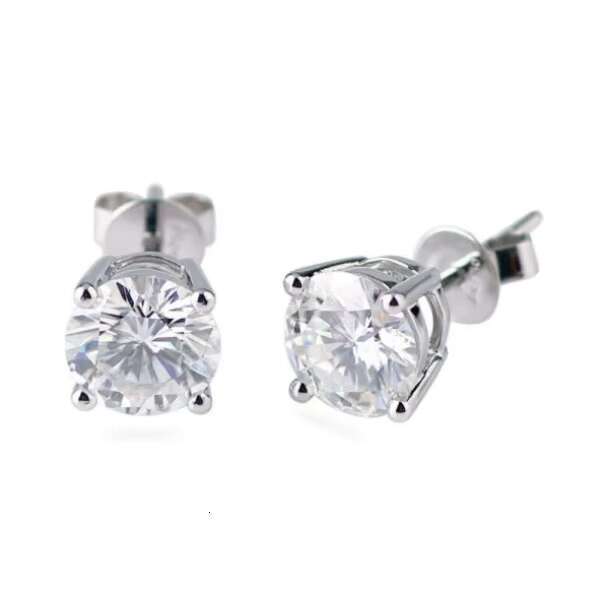 Sterg Sier GRA Certified VVS Silica 4-Claw Earrings for Women