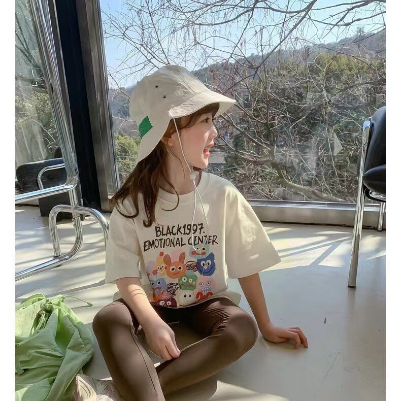 Ddmyshoesvip Girls Short Sleeved New Korean Edition Fashionable Children S Little Girl T Shirt Top Summer Bottom
