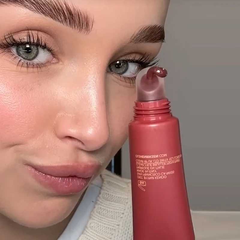 Hydrating Peptide Lip Gloss Transparent Lip Jelly Serum Mirror Water Light Fade Lip Lines Glossy Moisturizing Lip CosmeticXJ250312