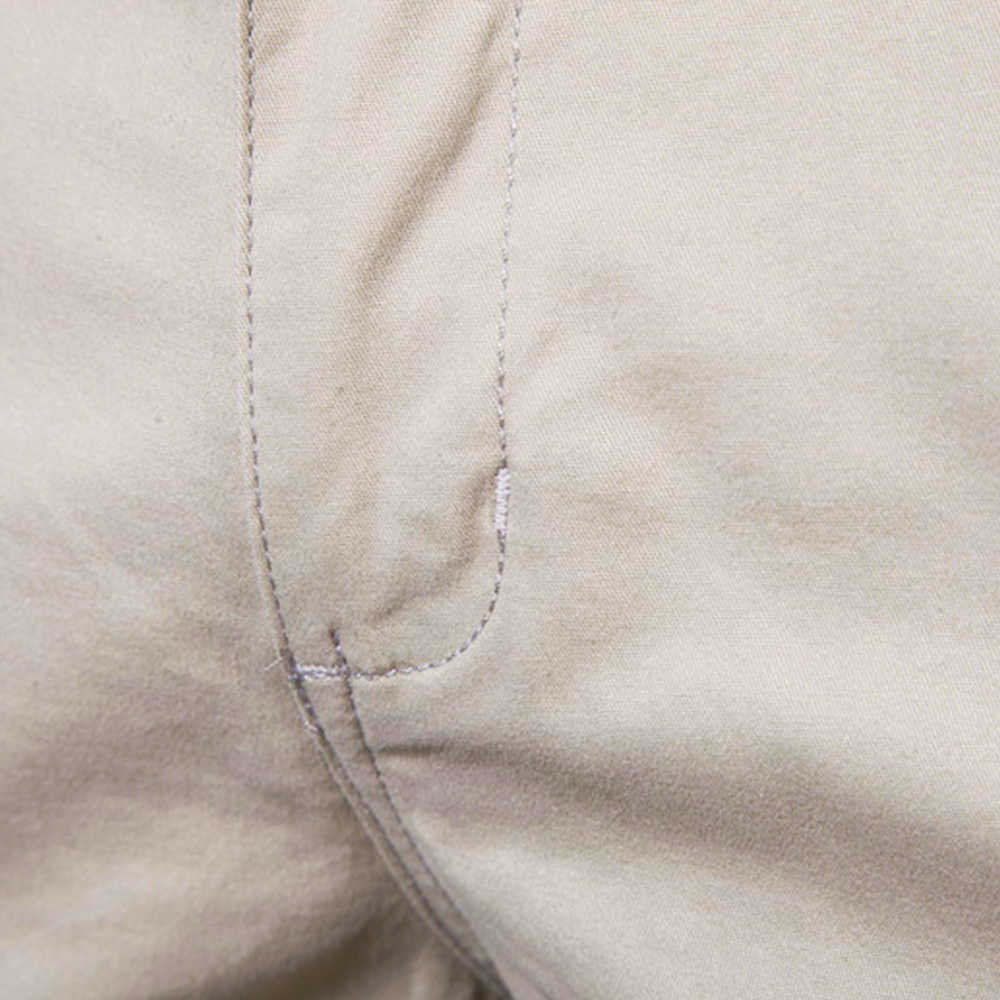 Summer new cotton casual shorts mens straight leg slim fit five quarter pants plus size solid color mens clothing T250311