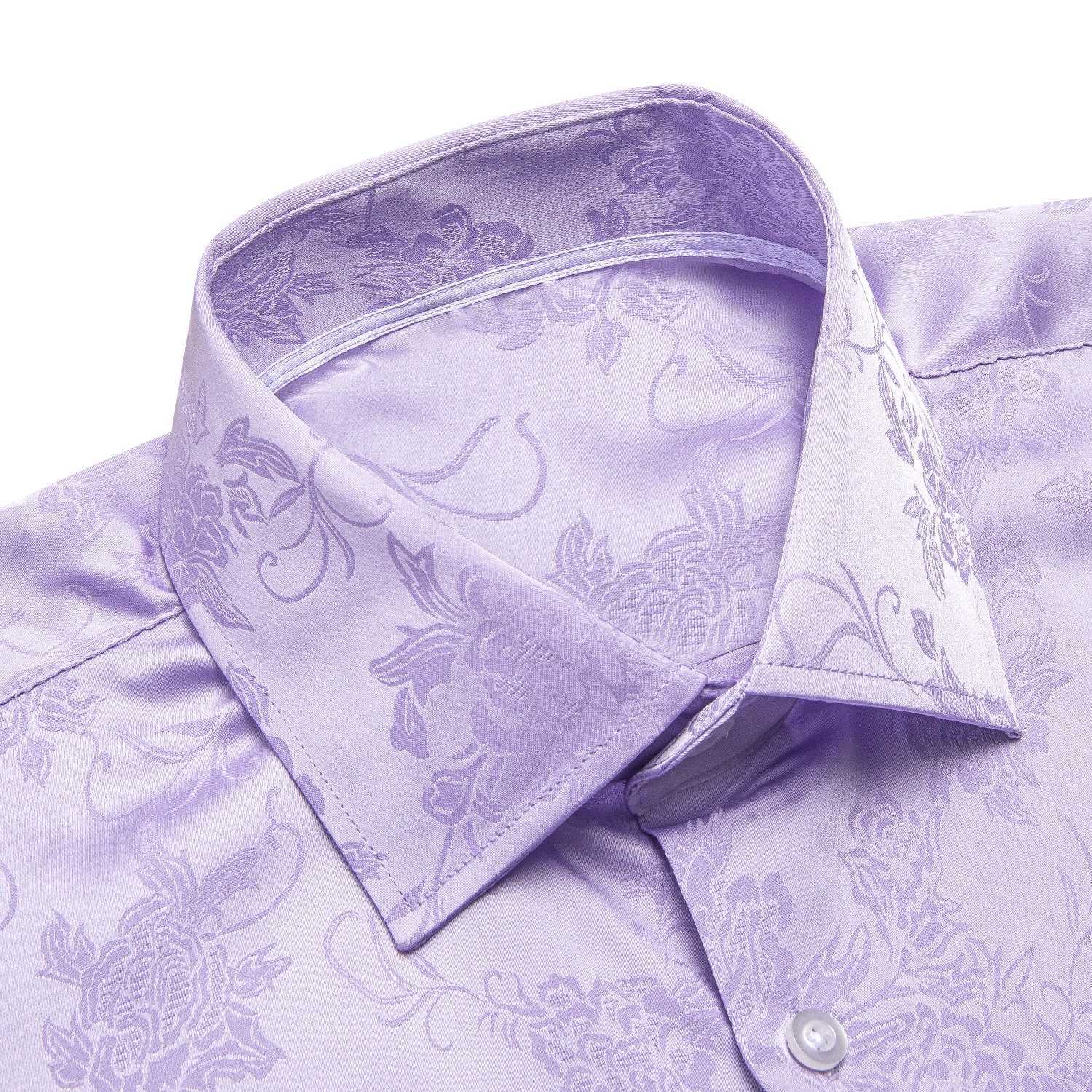 Hi Tie Light Color Silk Summer Mens Shirt Flip Collar Hawaiian Long Sleeve Dress Mens Wedding Office Breathable Shirt W250312