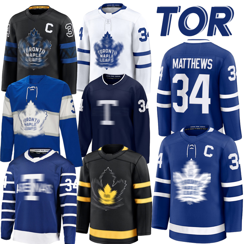 Maple Leafs Jersey #34 matthws Jersey #16 Mitchell Marner Jersey #88 William Nylander Jake Muzzin Torontos Hockey Jerseys