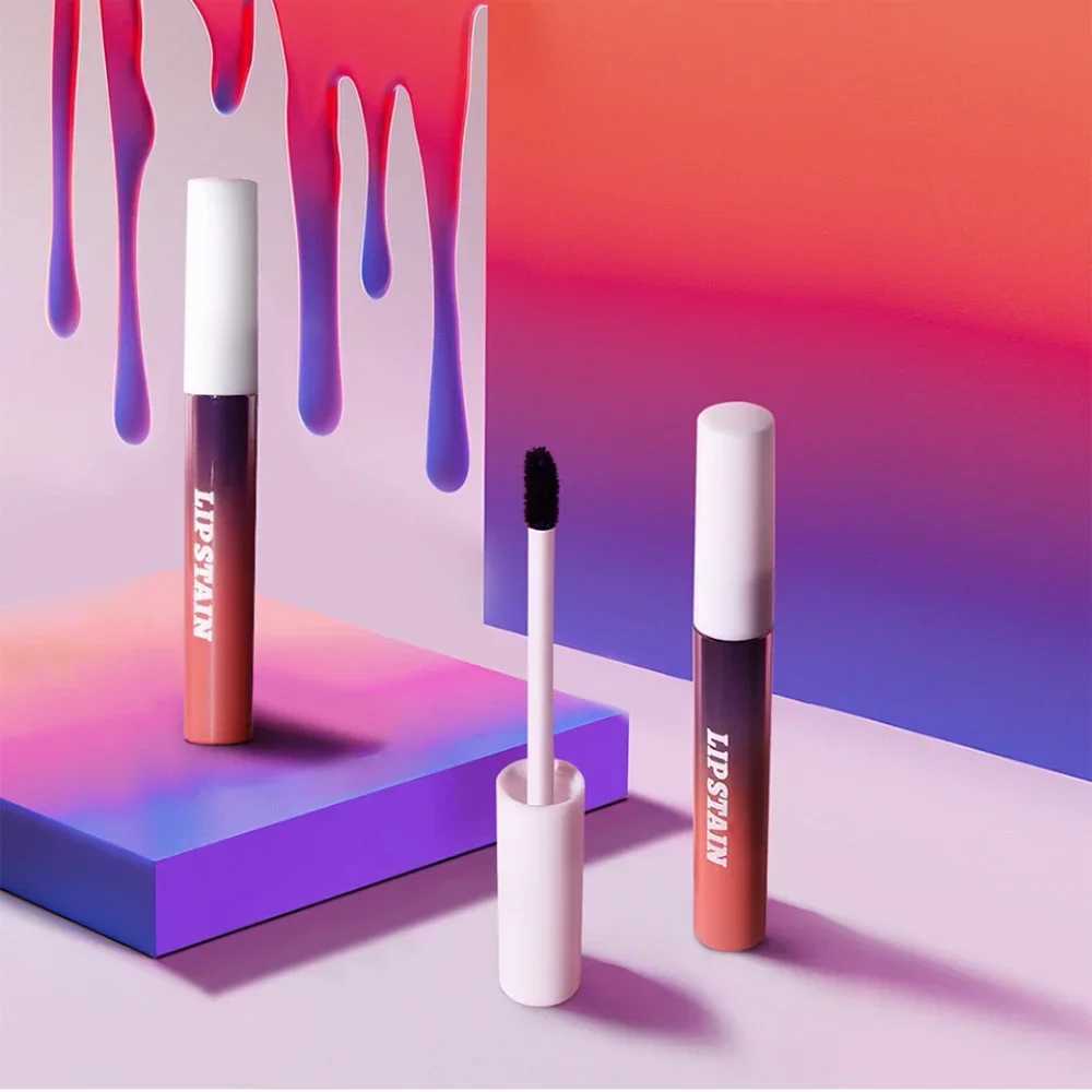 Lip color peeling reveals long-lasting waterproof pink lip color transfer preventing natural lip color W250312