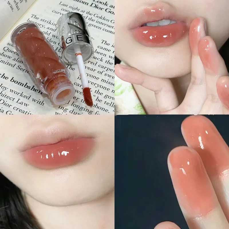 Crystal Pink Nude Mirror Lip gloss transparent moisturizing jelly lipstick durable non sticky sexy lipstick hydrogloss liquid lipstickXJ250312