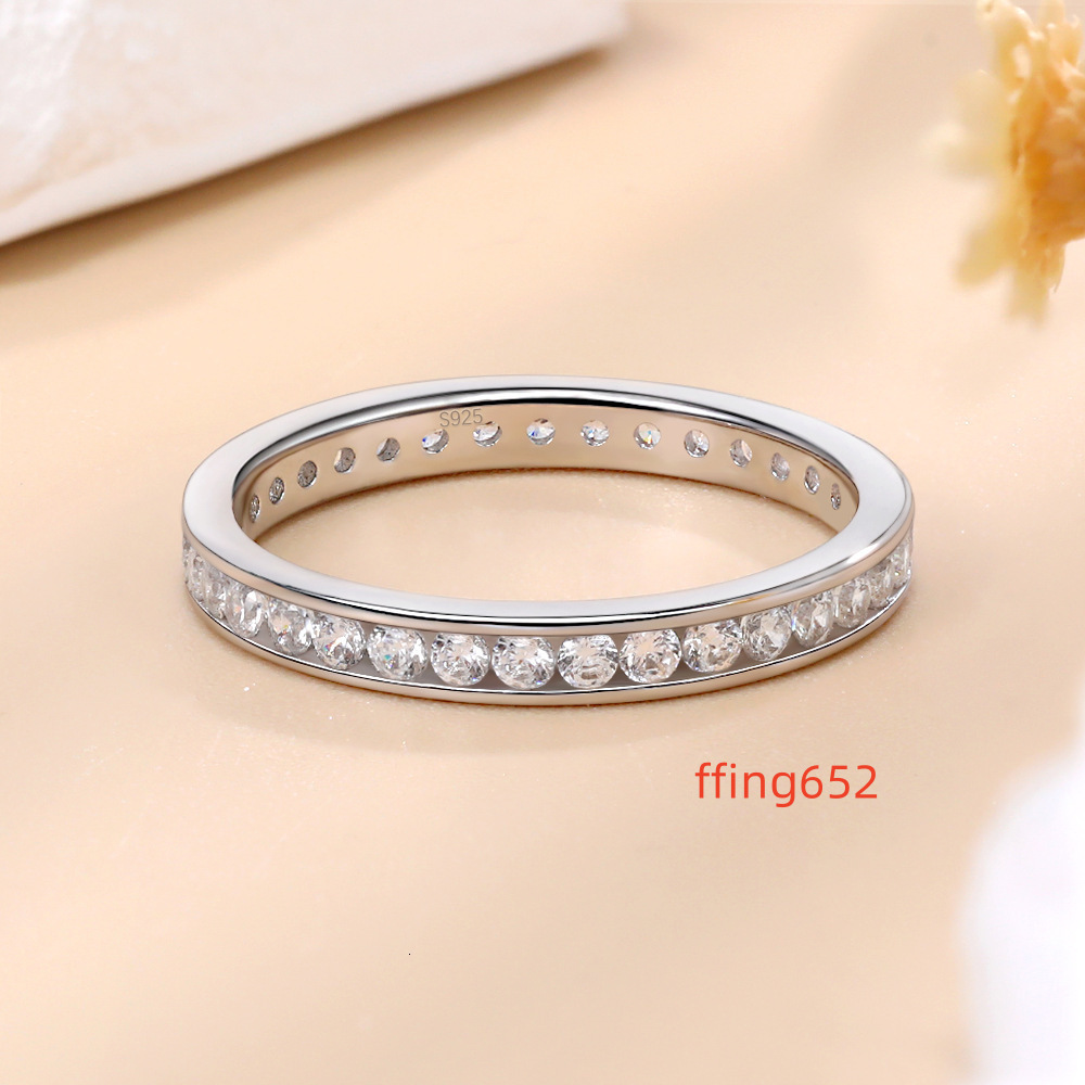 Kirin Jewelry 925 Sterling Silver Moissanite Rings Wedding Ring Eternity Ring