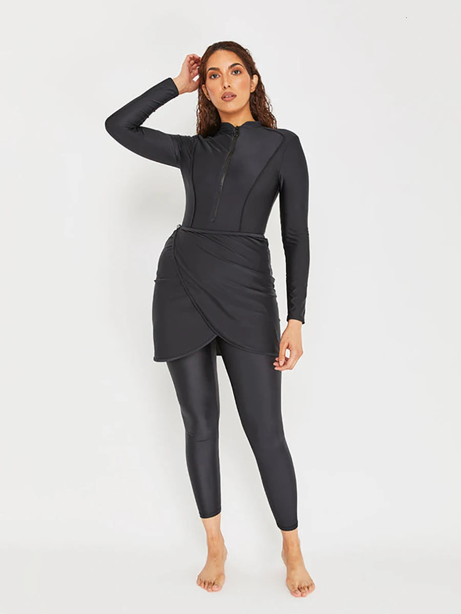 3PCS Modest Femmes Muslim Islamic Swimming Suit Swimwear Women Swimsuit 250311