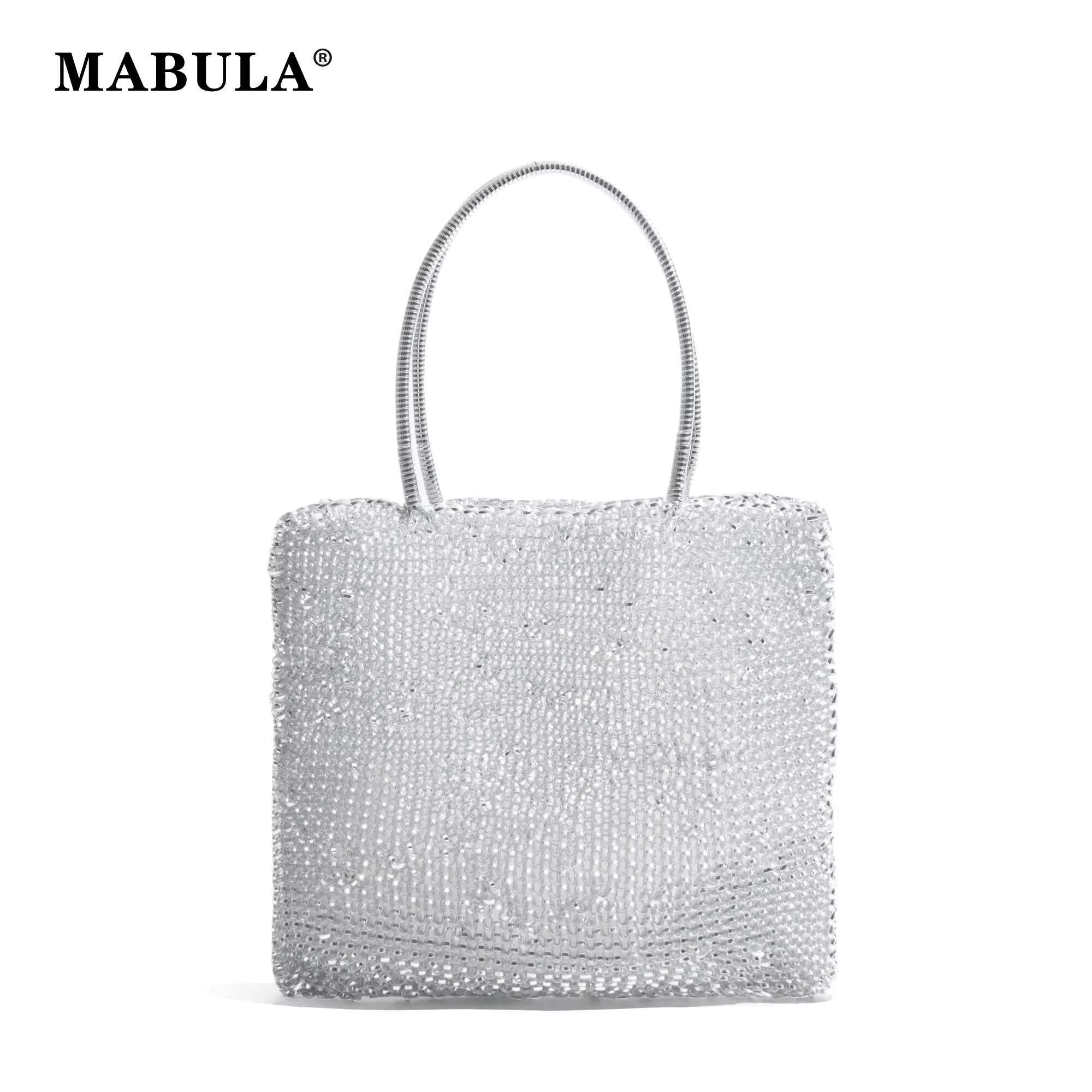 Sparkling Rhinestone PVC Woven Square Mini Women's Handbag Solid Color Fashion Designer Handbag Simple Casual Evening Bag Wallet Mobile Phone Sto