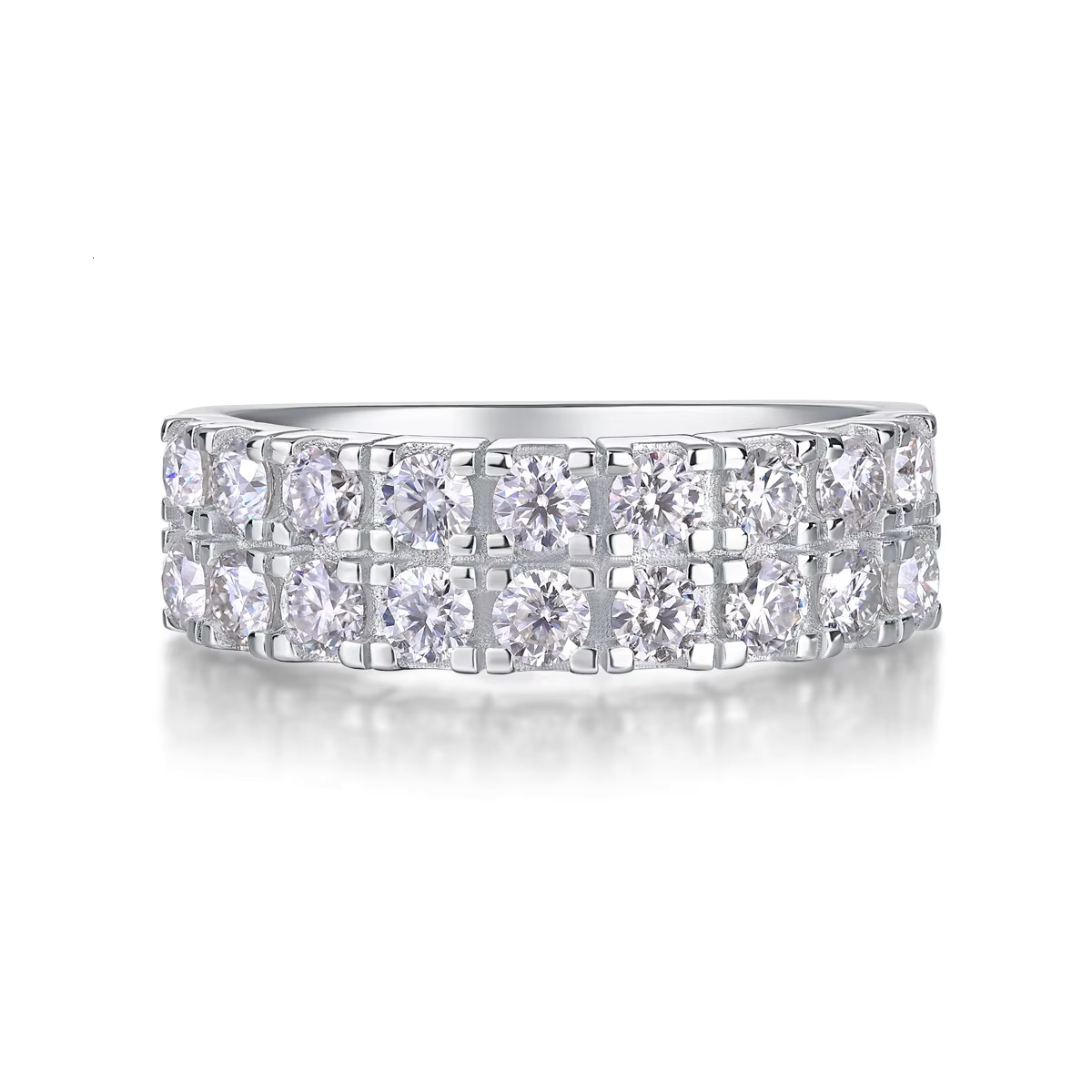 Factory Wholesale Moissanite Wedding Band 1.08Carat Round Shape Start Moissanite Ring Antique New Design for Wedding Band