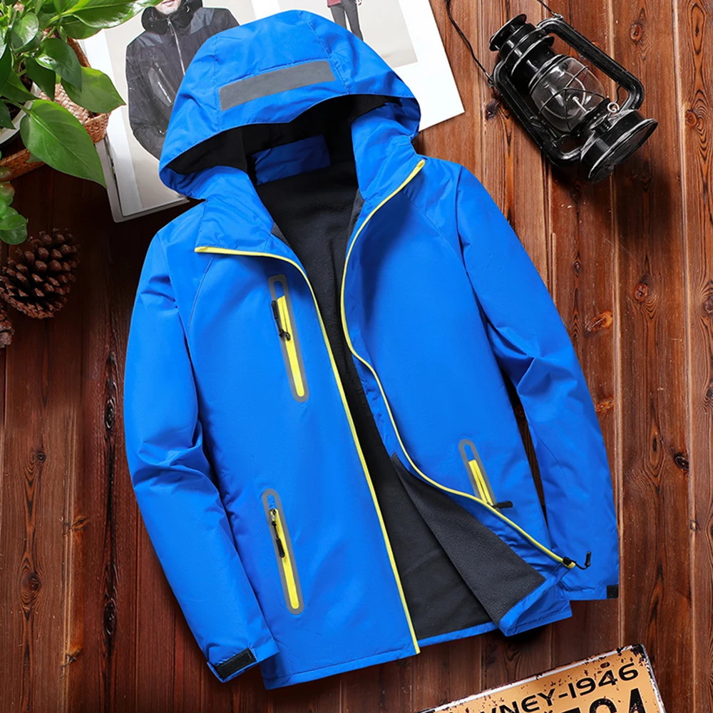 Men Autumn Thin Outdoor Jacket Waterproof Outwear Windbreaker Reflective Article Jackets For Rain 250312