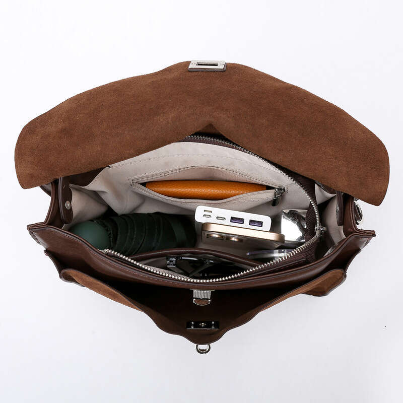 Women's Bags handbag Bag, frosted leather, light luxury women's high-end feel, mailman versatile hand-held crossbody bag, large capacity com