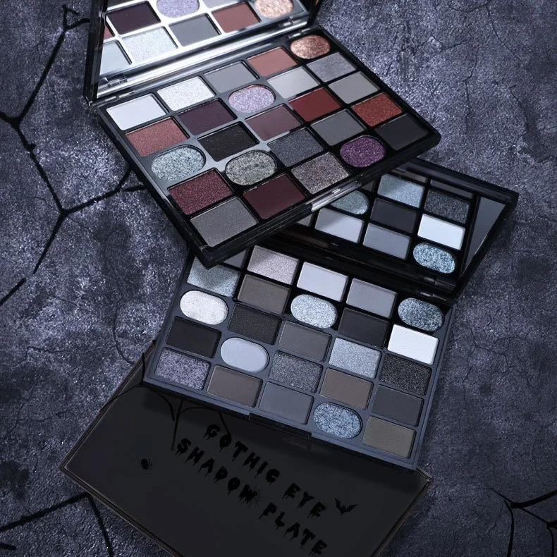 Dark Gothic Eye Shadow Palette Pearlescent Matte Fine Sparkle Strobes Punk Profound Three-dimensional Eye Shadow Makeup Cosmetic 250306