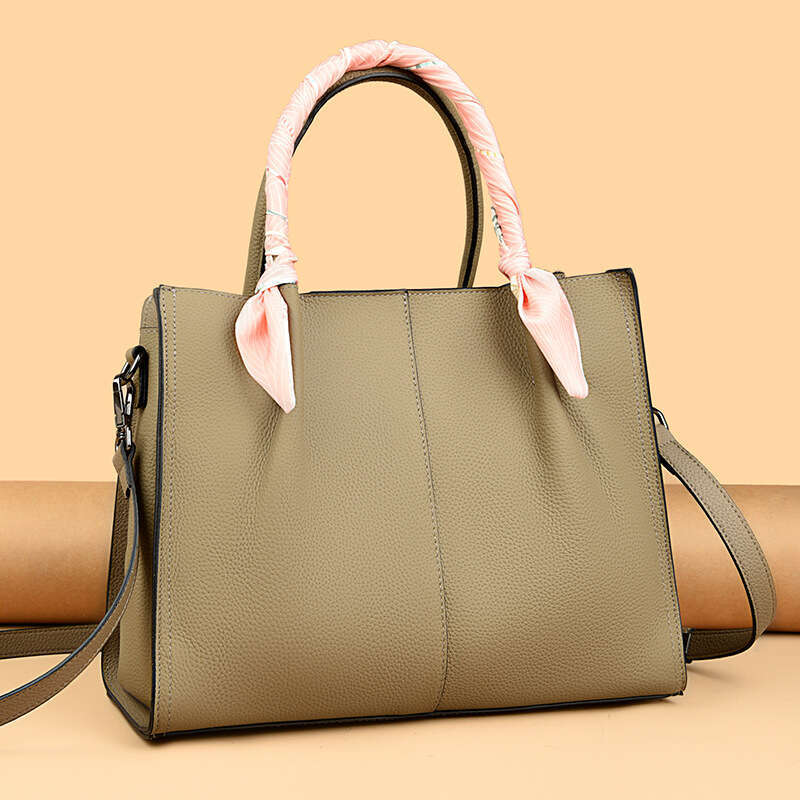 Women's Bags Handbag Leather Autumn Women New Fashionable Handbag Simple Large Capacity Tote High-End Sensory Communication Bag