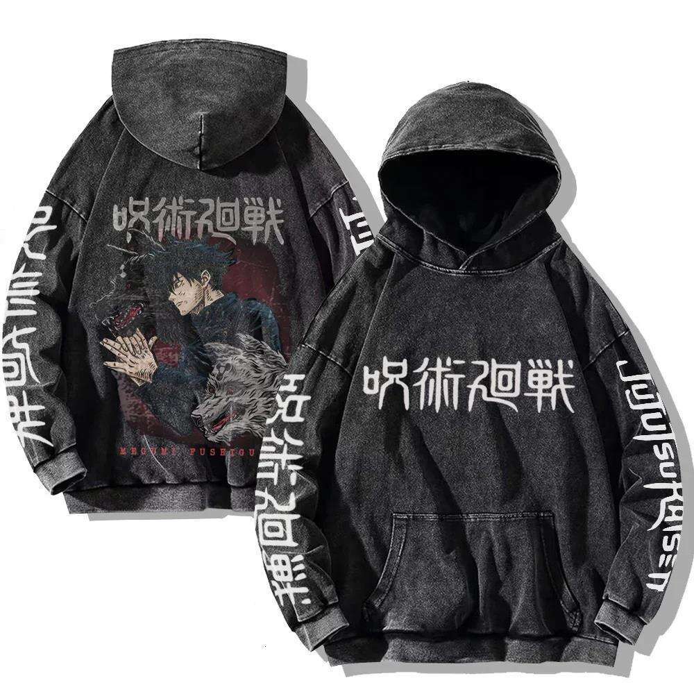 Y2k Hoodies Spell Battle: Washed And Used Hooded Cotton Hoodie