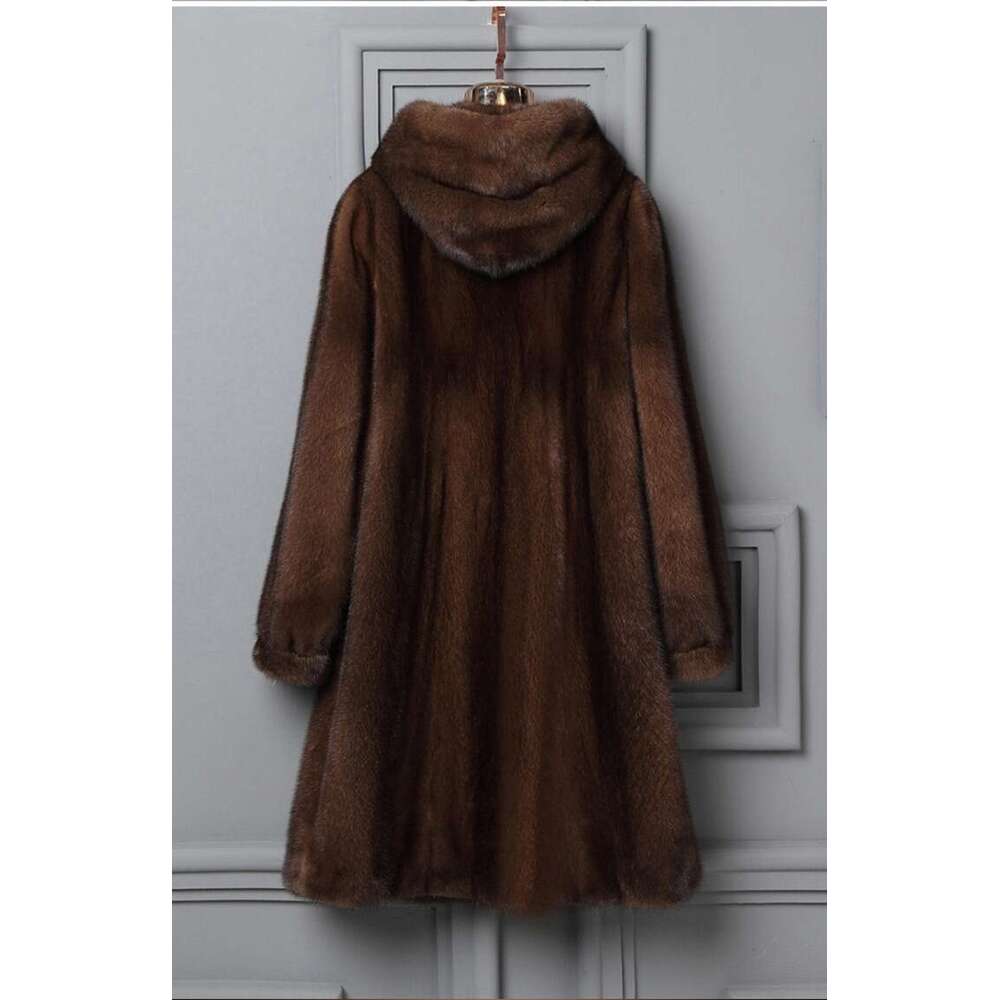 Winter New Long Style Faux Mink Fur Coat For Women's Oversized Top