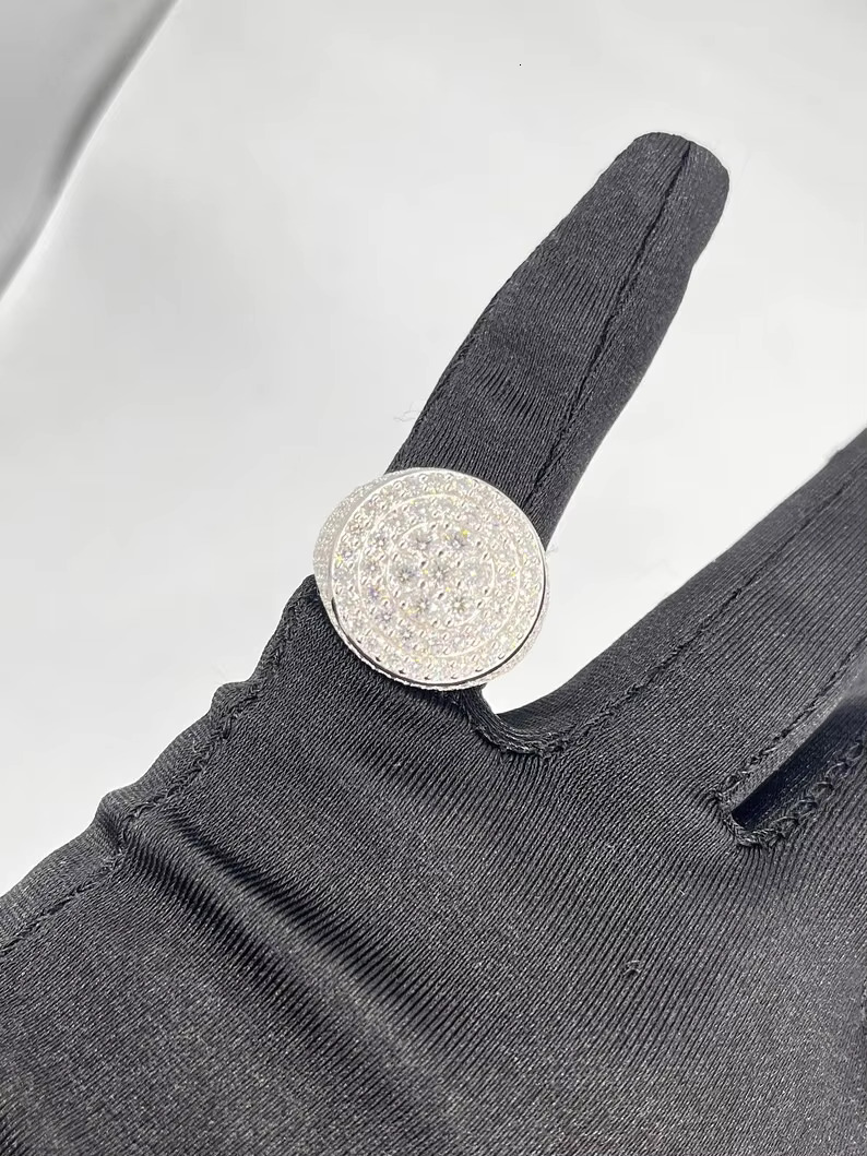 Fully Iced Out Moissanite Diamond Ring Hip Hop Jewelry Customized Jewelry Beautiful Ring Best Gift for Men Women