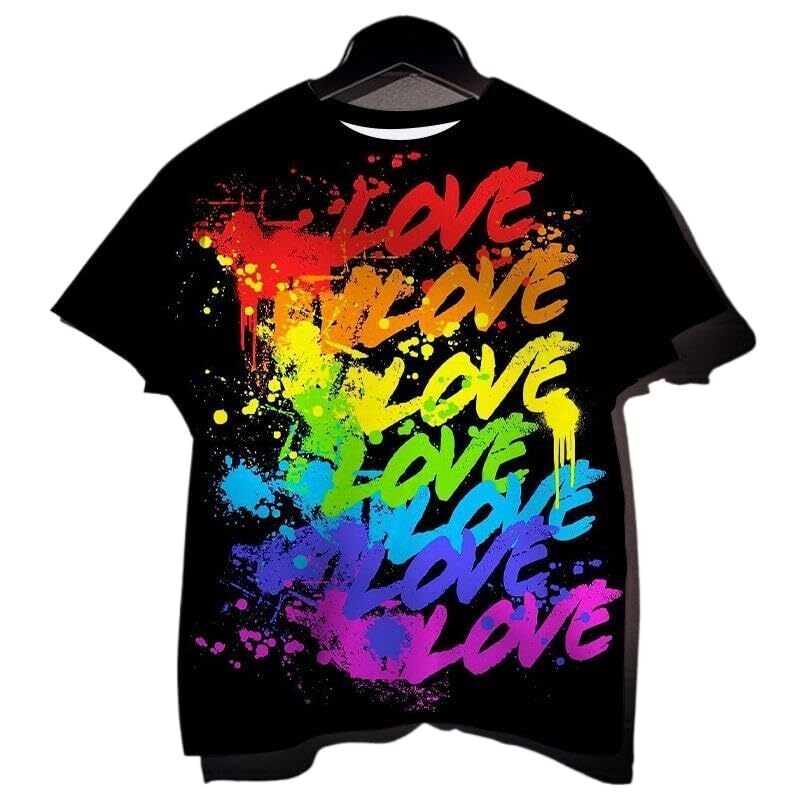 Mens T shirt Rainbow Pattern 3D Printing T Shirt Fashion Men Women LGBT Pride Short Sleeve Harajuku Style Casual Gays Casual tops summer clothes cool