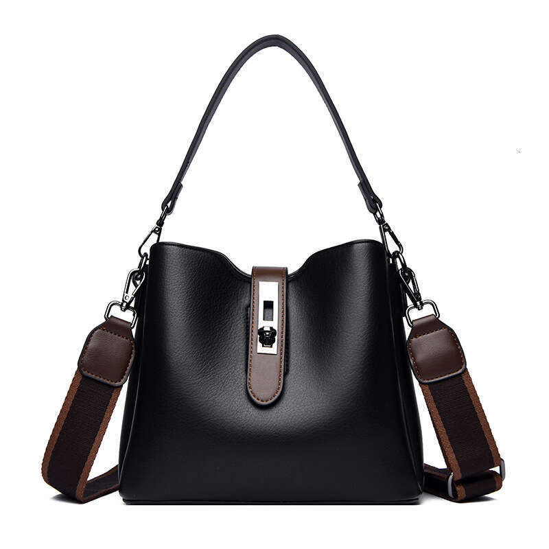 Women's Bags handbag Autumn new fashionable simple bucket with large capacity and high-end feeling shoulder bag, casual commuting women's ba