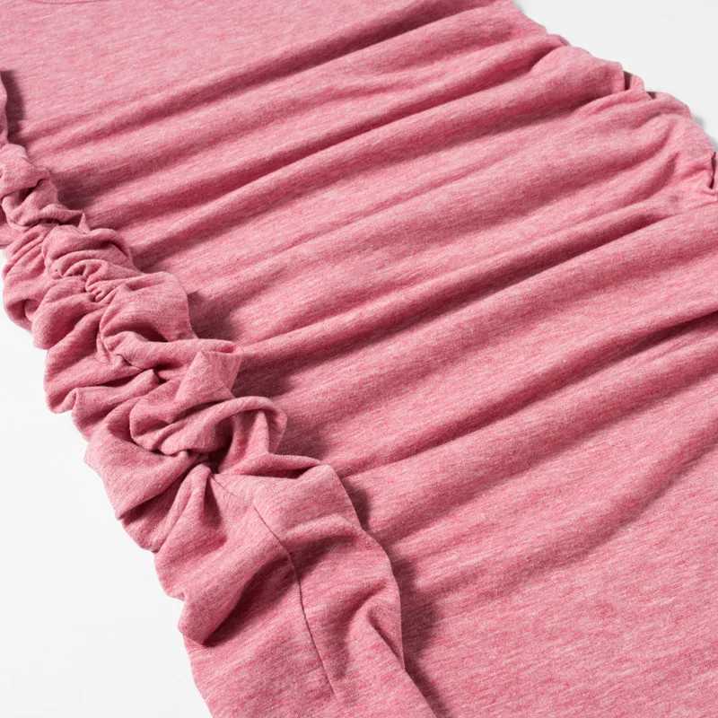 Maternity Dress Summer Soft Side Ruched Bodycon Dresses Pregnancy Sundresses Clothing for Pregnant WomenT250311